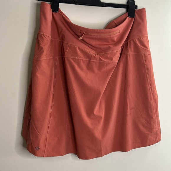 Athleta Women's Salmon Pink run with it skirt with hidden shorts size 2X - Picture 3 of 8